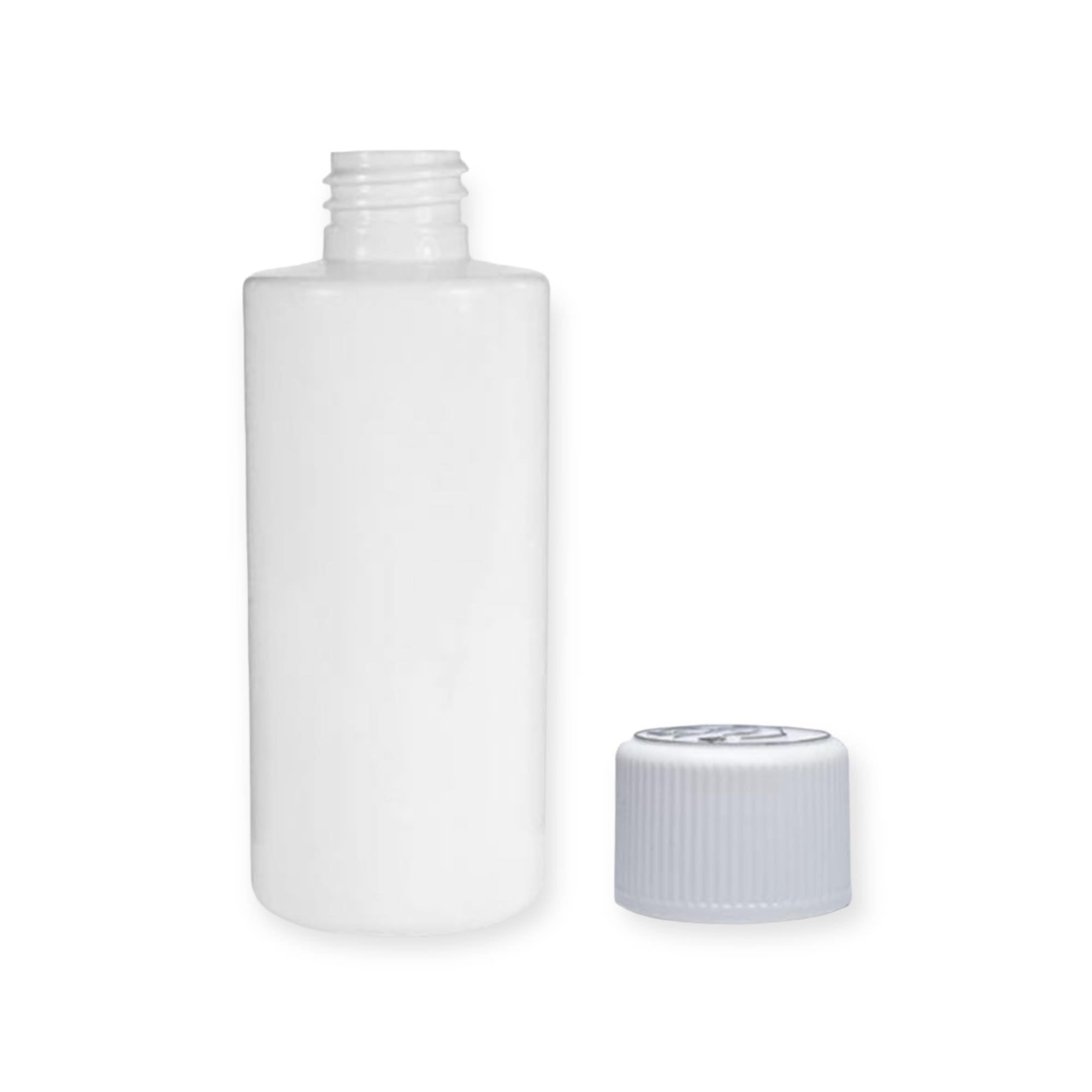 100ml White Gloss Bottle With Child Safety Screw Cap CRC - FizzyWhiz