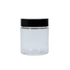 200ml Plastic Jars Pot & Black Lids