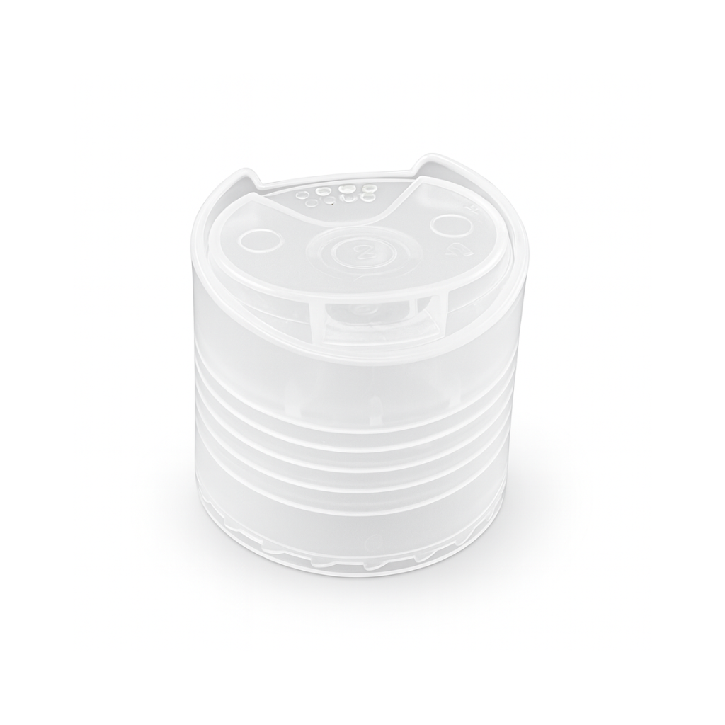 24mm Clear Disk Top Cap ( Fits Our 100ml And 250ml Bottles )