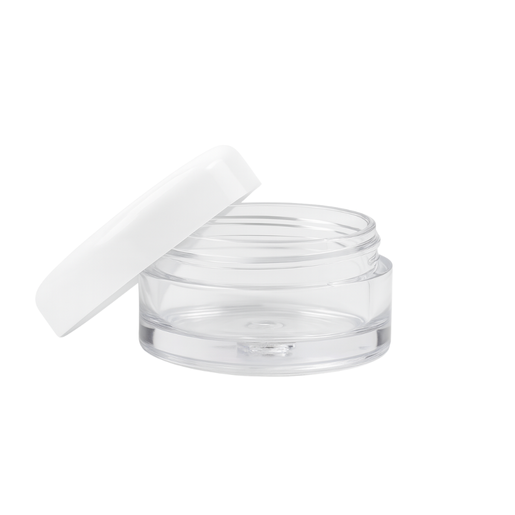 50ml Plastic Pot Jars & White Lids