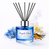 Diffuser bottle labeled 'Angels Elixir' with black sticks on a white background