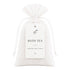 White drawstring bag labeled 'Bath Tea Foaming Bath Soak' on a white background