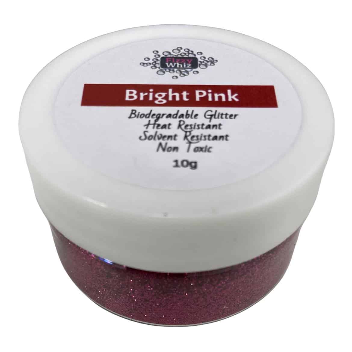 Biodegradable Bright Pink Glitter - FizzyWhiz