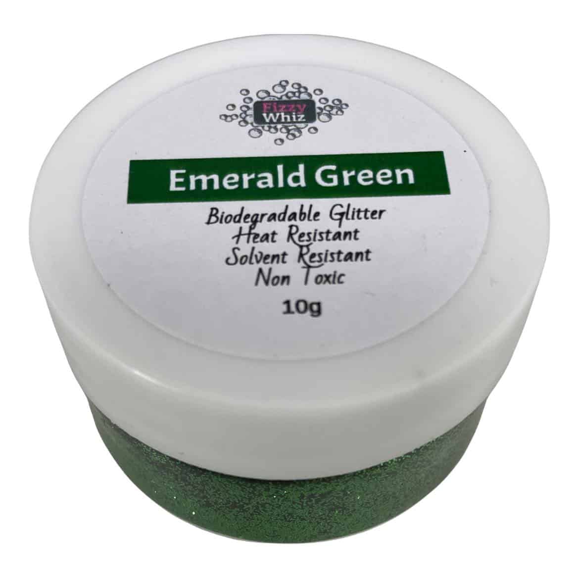 Biodegradable Emerald Green Glitter - FizzyWhiz