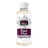 A bottle of Fizzy Whiz Black Plum Fragrance Oil on a solid white background. The clear bottle shows the light-colored oil inside, topped with a white ribbed cap and a white label featuring the brand logo and product name.