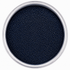 A top-down view of a round clear container filled with dark navy blue glitter powder, set against a plain white background.