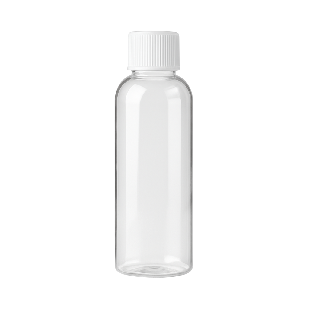 100ml Bottles Tall Clear PET With Screw Cap