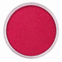 A top-down view of a clear round plastic container filled with bright magenta-pink glitter or fine powder, set against a plain white background.