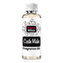 A bottle of Fizzy Whiz Code Male Fragrance Oil on a solid white background. The bottle is made of clear glass, showing the pale yellow liquid inside, and has a white screw cap and a white label with black text and graphics.