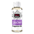 A bottle of Fizzy Whiz Delicia Drench Fragrance Oil on a solid white background. The bottle is clear glass showing the pale yellow liquid inside, topped with a white ribbed cap and a white label featuring the brand logo and purple text.