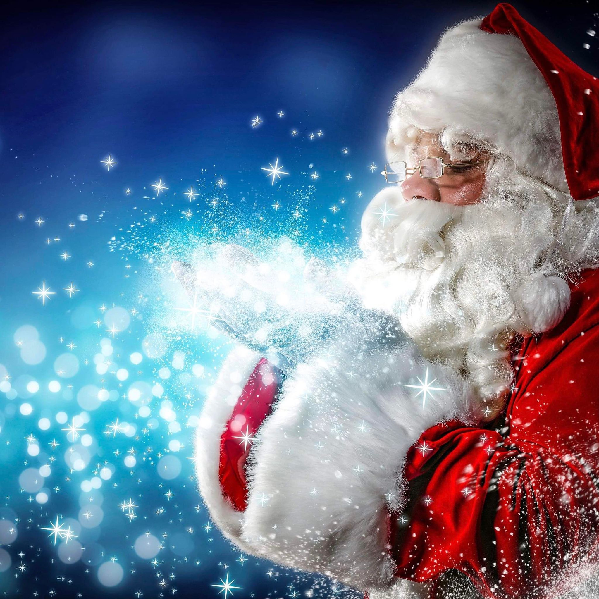 An image of Santa Claus with a festive background, used to represent the 'Father Christmas Fragrance Oil'.