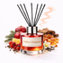 Reed diffuser labeled 'Father Christmas' surrounded by festive elements on a white background