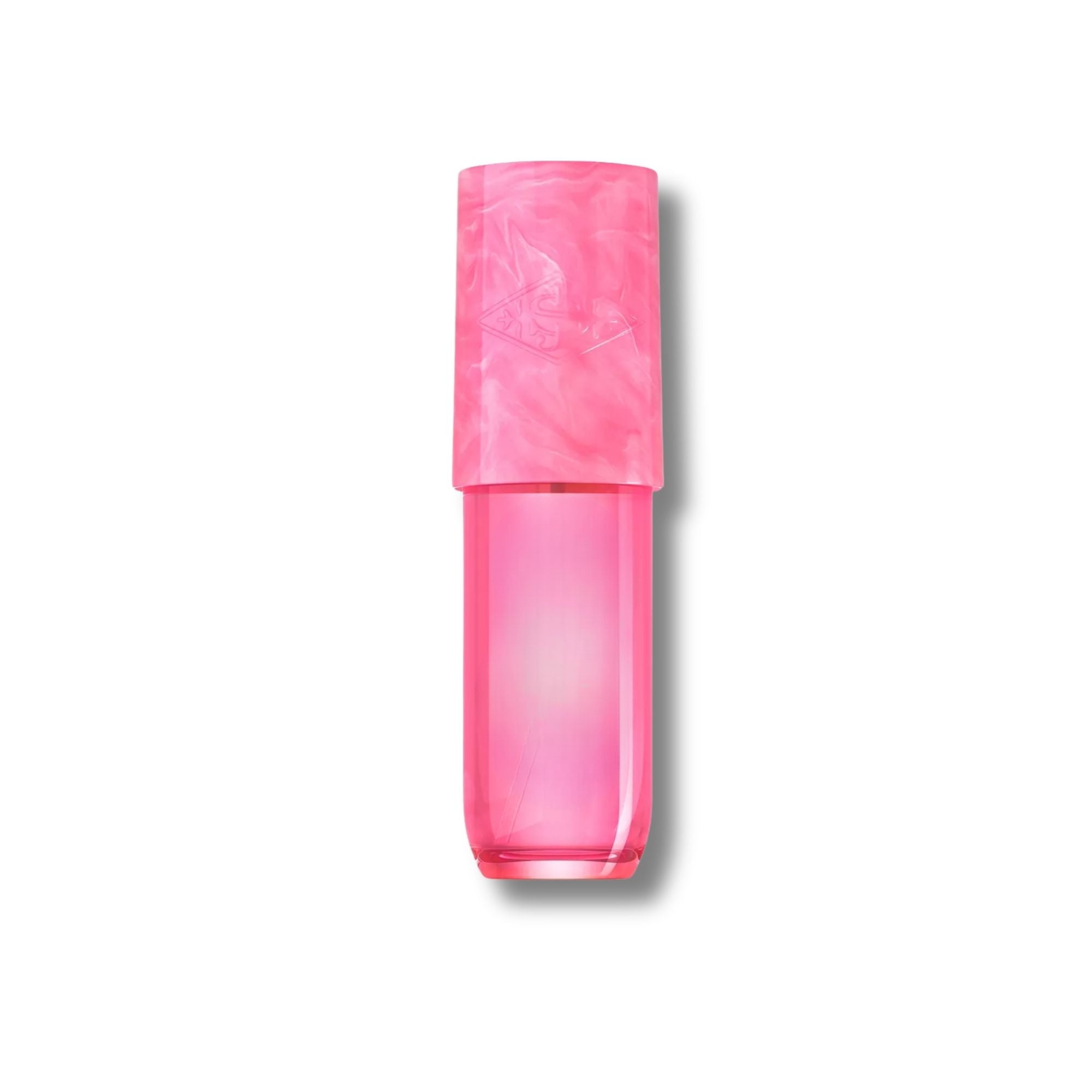 Pink cylindrical container on a white background