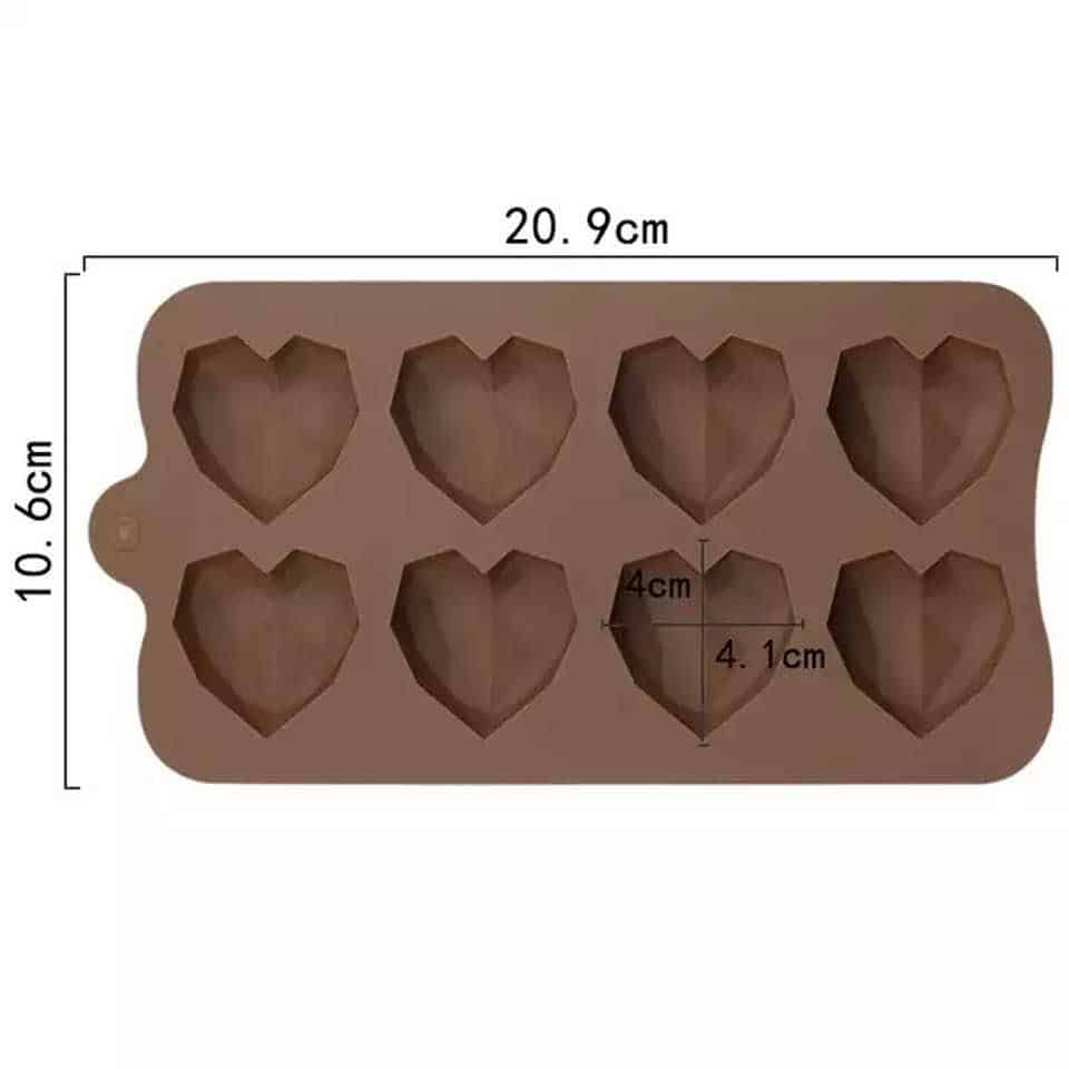 Geo Heart Silicone Mould - FizzyWhiz