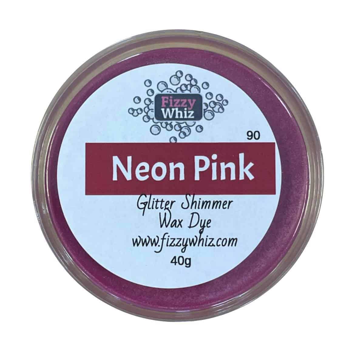 Glitter Shimmer Wax Dye Neon Pink - FizzyWhiz