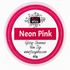 A round plastic jar of Fizzy Whiz Neon Pink glitter shimmer wax dye, 40g, on a clean white background.