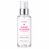 Hand cleanser spray bottle with a clear label on a white background
