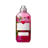 Blue pear-shaped plastic bottle with a white cap and floral pattern, featuring a blank rectangular label area on the front, displayed on a plain light background.