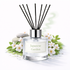 Diffuser bottle labeled 'Japanese Garden' with reeds and flowers on a white background