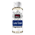 A bottle of Fizzy Whiz Luna Ocean Fragrance Oil on a solid white background. The bottle is made of clear glass showing a light yellow liquid inside, topped with a white ribbed cap.