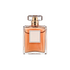 A bottle of Mademoiselle Fragrance Oil with a pinkish hue, showcasing a elegant, square-shaped design with a gold cap.