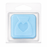 Mini Baby Blue Wax Burner Clamshell With Hanging Tab On White Background 