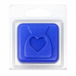 Mini Royal Blue Wax Burner Clamshell With Hanging Tab on a white background