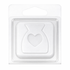 Mini white Wax Burner Clamshell With Hanging Tab on a white background