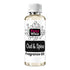A bottle of Fizzy Whiz Oud & Spice Fragrance Oil on a solid white background. The clear glass bottle shows the pale yellow liquid inside, topped with a white ribbed cap and a white label featuring black text and graphics.