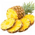 A image showing a ripe pineapple with one whole and several sliced pieces displayed prominently.