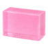 Pink soap bar on a white background