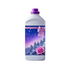 White plastic bottle with a purple screw cap and winter-themed label featuring snowy trees, a pink rose, and a ribbon detail, shown upright on a light background.