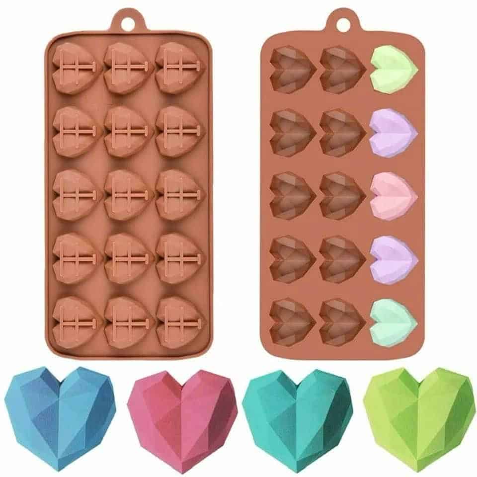 Geo Heart Silicone Mould