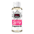 A bottle of Fizzy Whiz Sol Flor Fragrance Oil on a solid white background. The bottle is made of clear glass showing a light yellow liquid inside, topped with a white ribbed cap and a white label featuring black and pink graphics.
