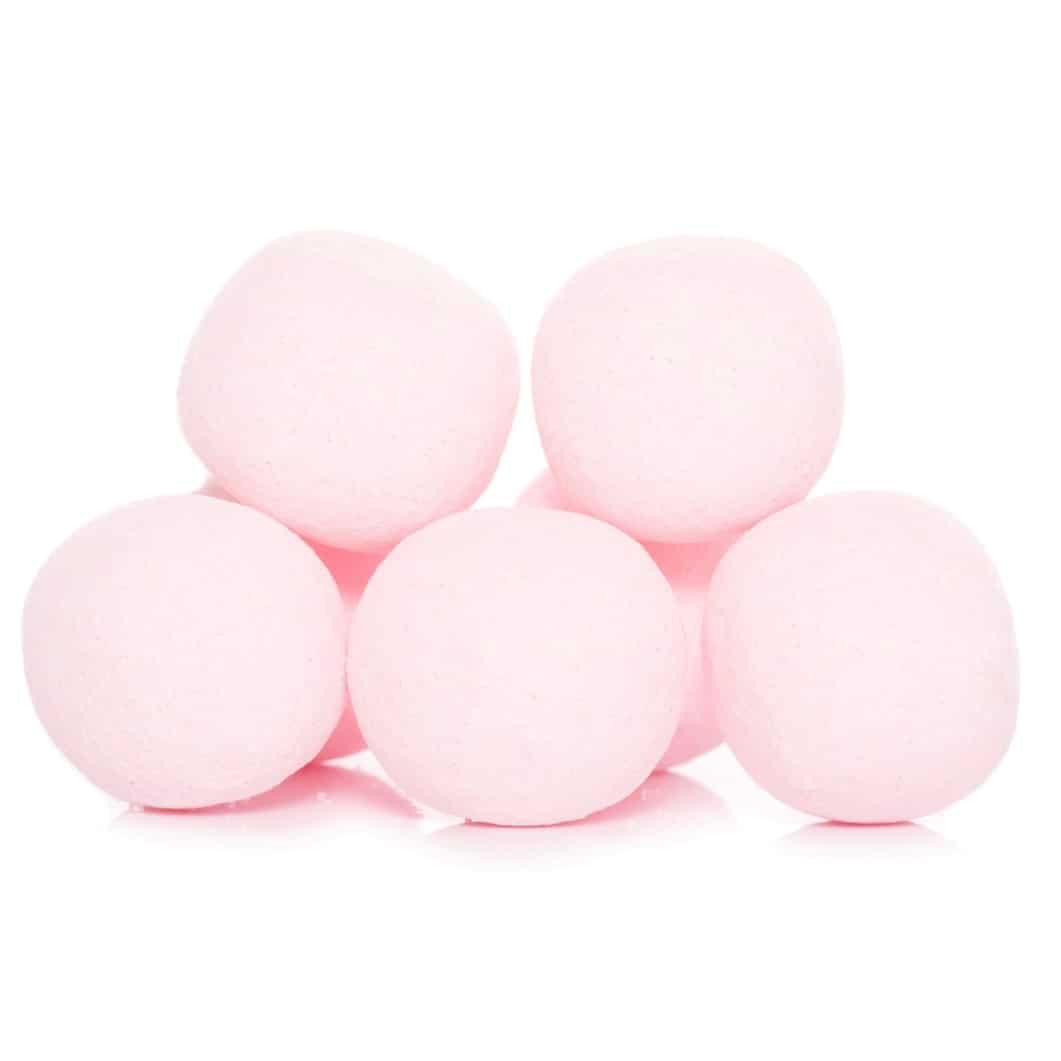pink sweet balls in a cluster 