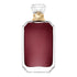 Purple Red perfume bottle with a clear crystal cap on a white background