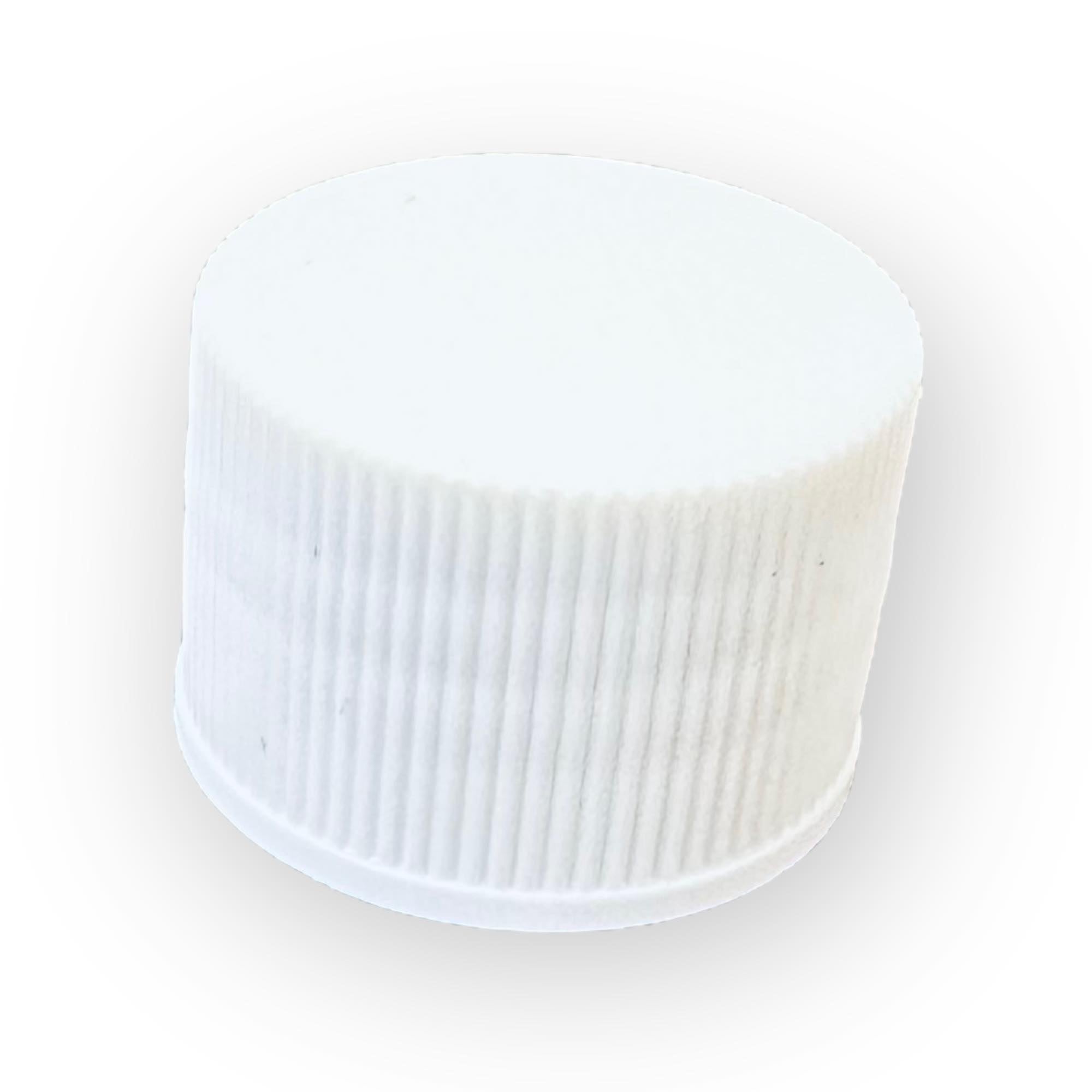 24mm White Ribbed Screw Cap ( Fits Our 100ml And 250ml Bottles )