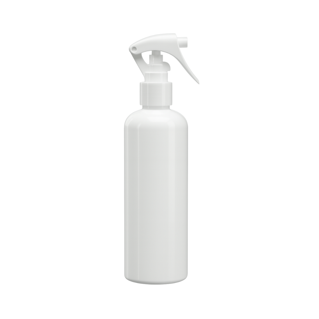 250ml White Gloss Trigger Spray Bottles - Bottle & Trigger Spray